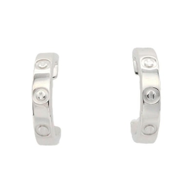 カルティエ CARTIER ミニラブ ピアス ピアス ジュエリー K18WG(ホワイトゴールド) レディース シルバー系 【中古】