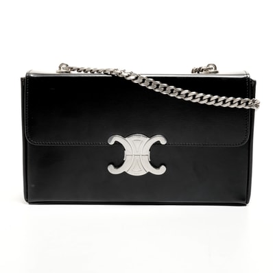 セリーヌ CELINE トリオンフ レザー カメラバッグ セミショルダーバッグ ショルダーバッグ【中古】