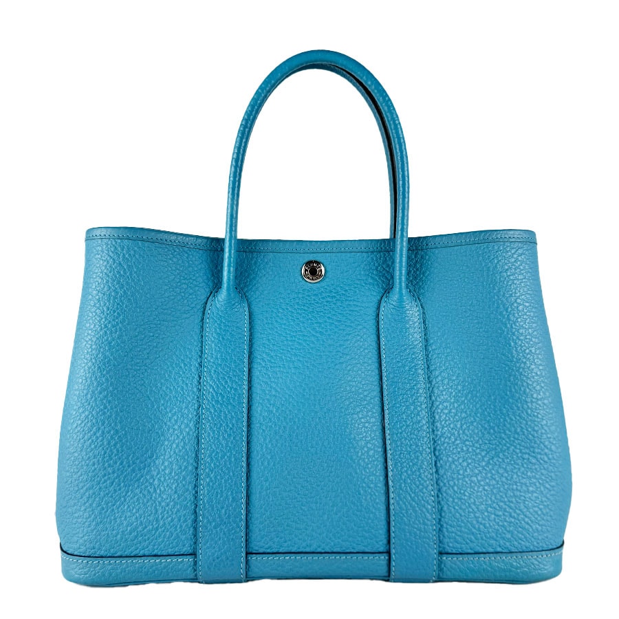 エルメス HERMES ハンドバッグ ガーデンパーティTPM 30 ブッフル ブルーアズテック レディース【中古】 z10925