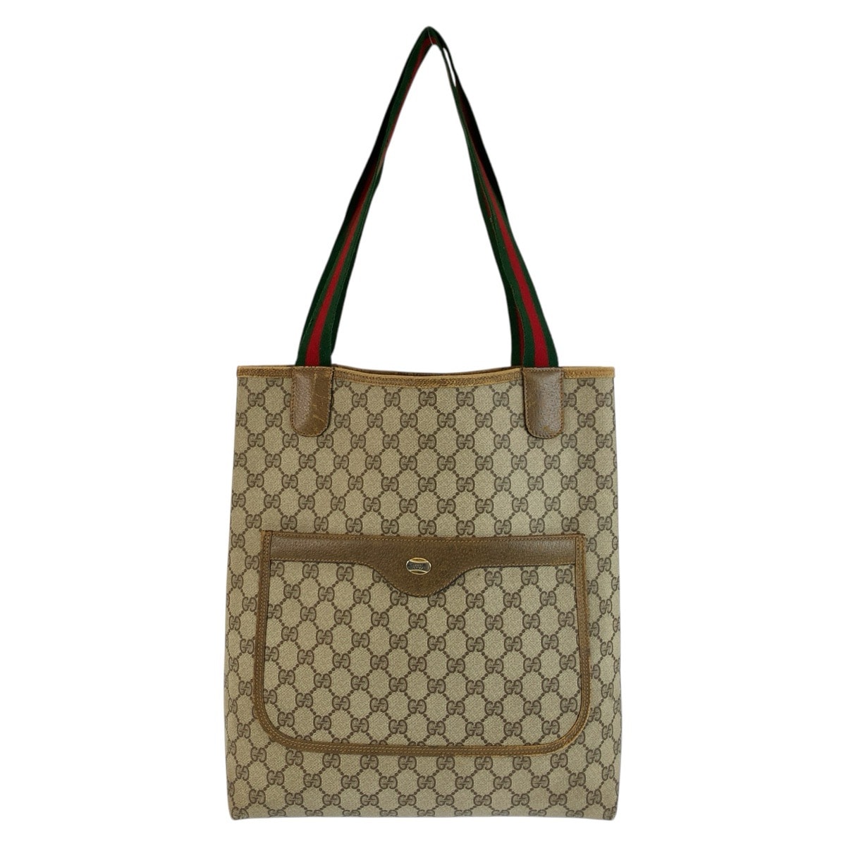 GUCCI グッチ ヴィンテージ シェリーライン ベージュ GGスプリームキャンバス トートバッグ ショルダーバッグ 604601 【中古】