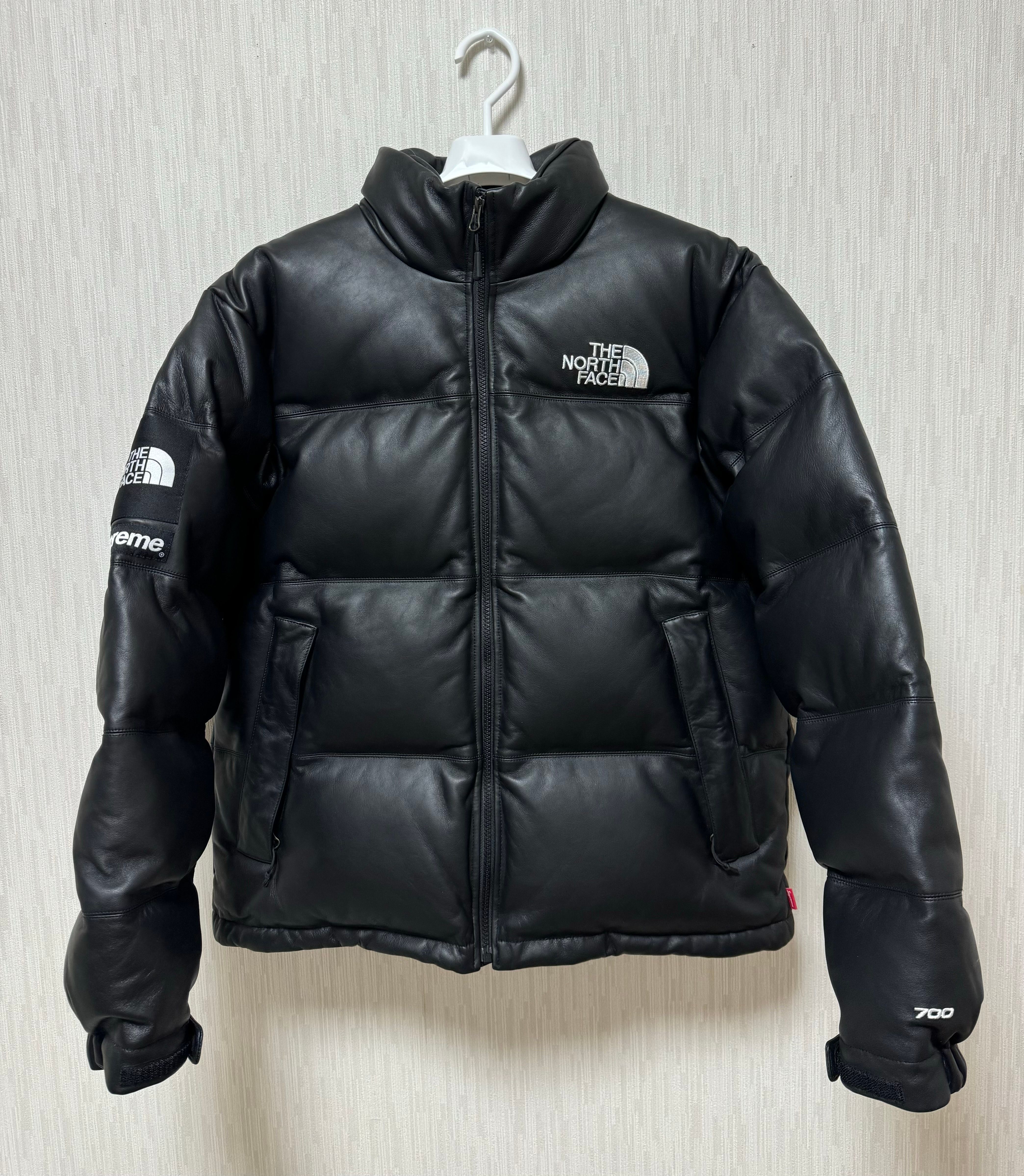 Supreme x The North Face Leather Nuptse Jacket "Black"