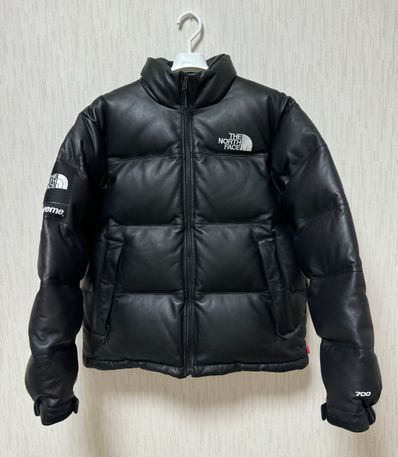 Supreme x The North Face Leather Nuptse Jacket "Black"