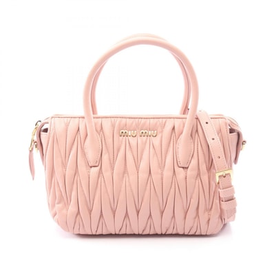 ミュウ ミュウ Miu Miu マテラッセ 2WAY ハンドバッグ バッグ レザー レディース ピンク系 5BB020 【中古】