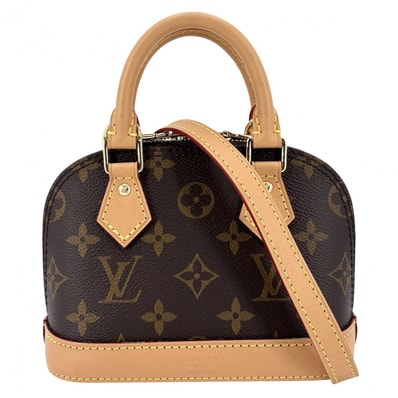 LOUIS VUITTON ルイヴィトン 2WAY モノグラム ナノ・アルマ ハンドバッグ ショルダーバッグ 小さめ ミニバッグ M82717 ブラウン 茶 ゴールド金具 レディース【中古品】