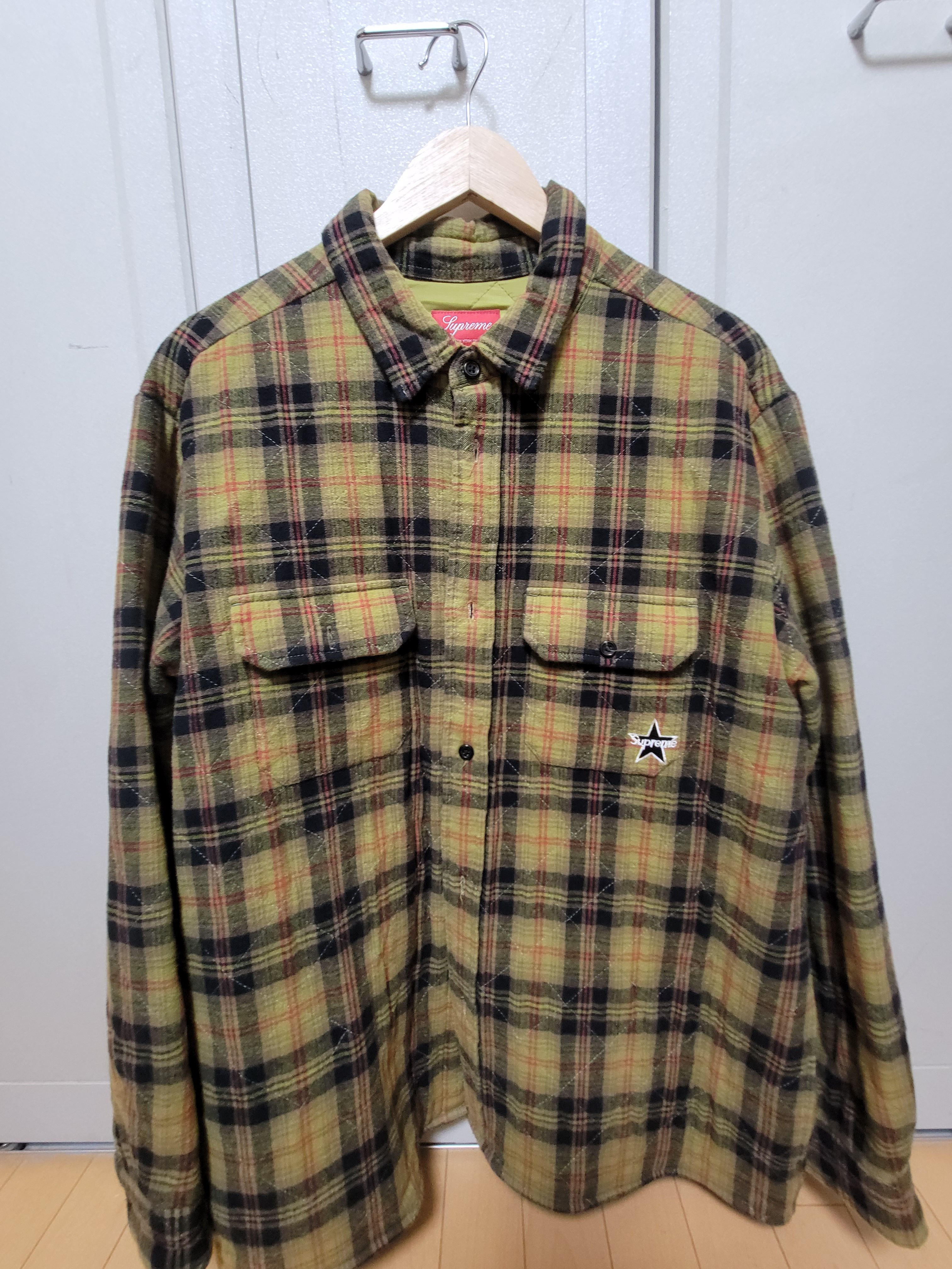 Supreme Quilted Plaid Flannel Shirt "Olive"