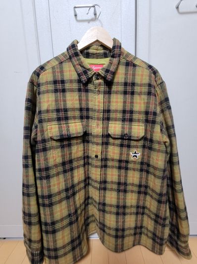 Supreme Quilted Plaid Flannel Shirt "Olive"