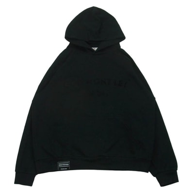 SON OF THE CHEESE サノバチーズ SC2310-CT06 GOD WONT LET ME DIE Hoodie フロッキープリント プルオーバー フーディー パーカー ブラック系 M【中古】