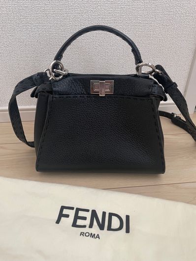 FENDI Peekaboo Mini Selleria Bag "Black"