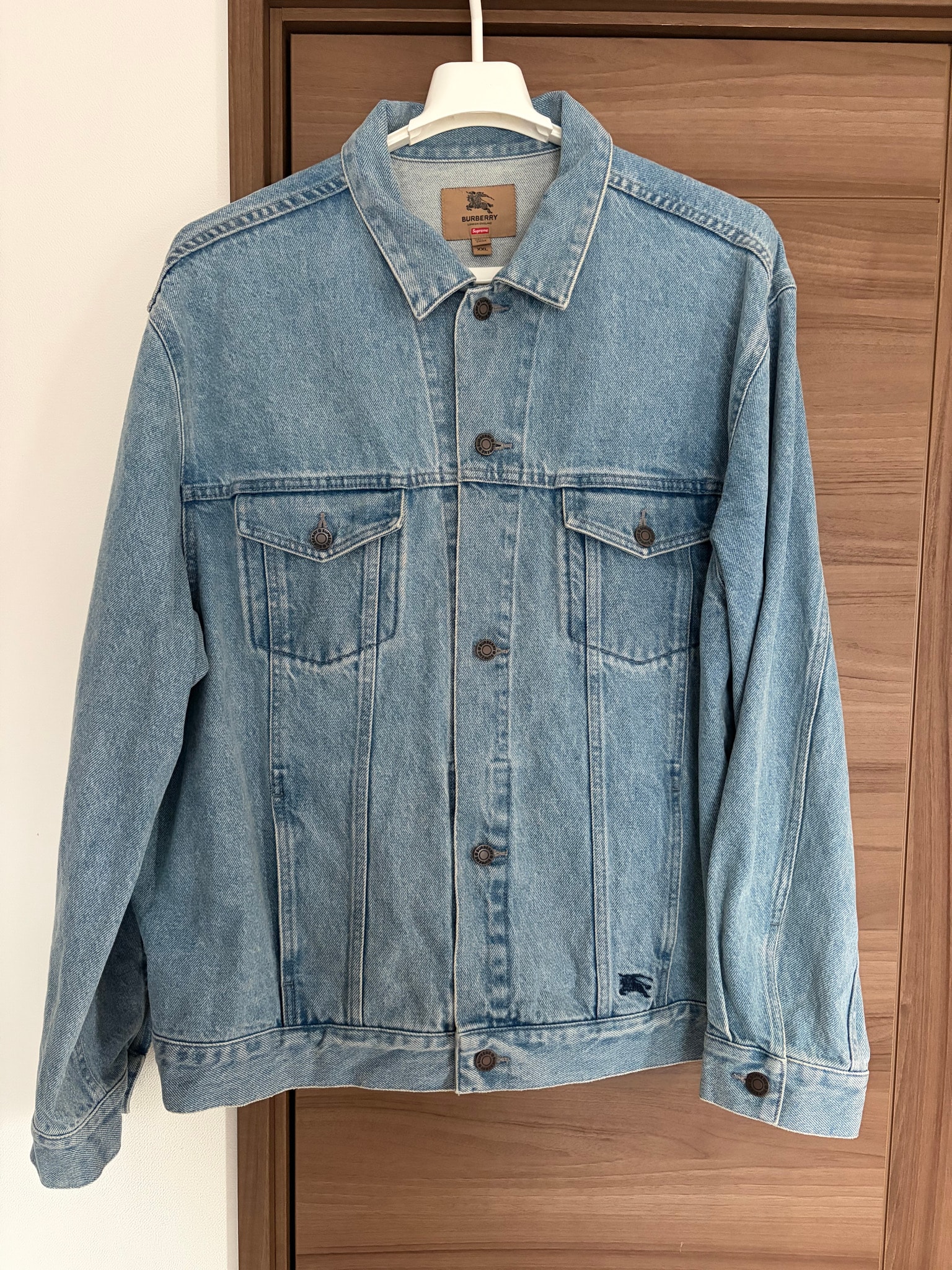 Supreme x Burberry Denim Trucker Jacket "Blue"
