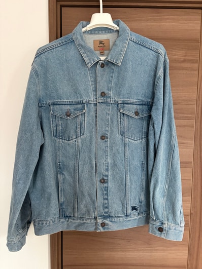 Supreme x Burberry Denim Trucker Jacket "Blue"