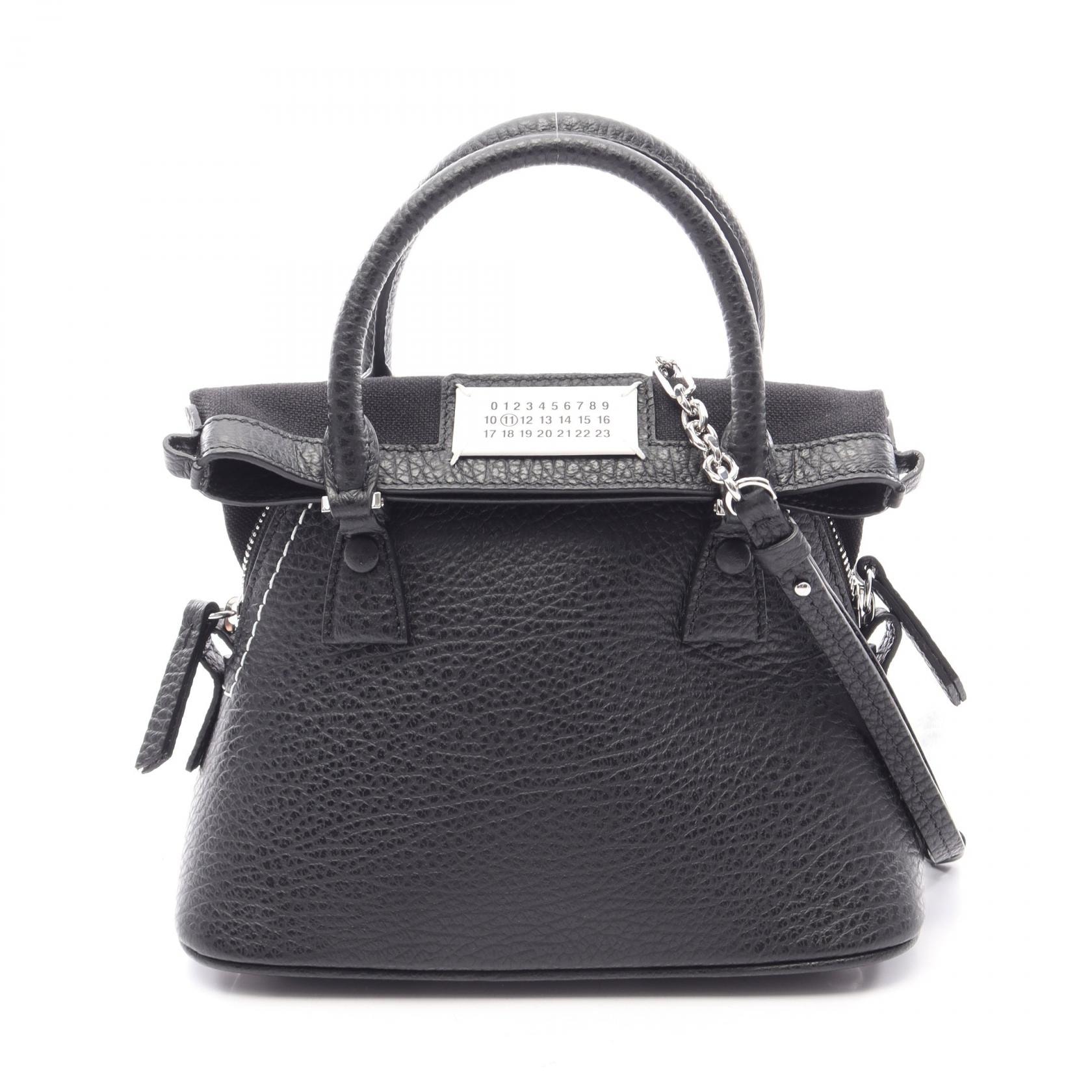 メゾン マルジェラ Maison Margiela 5AC マイクロ 2WAY ハンドバッグ バッグ レザー レディース ブラック系 S56WG0081P4455T8013 【中古】