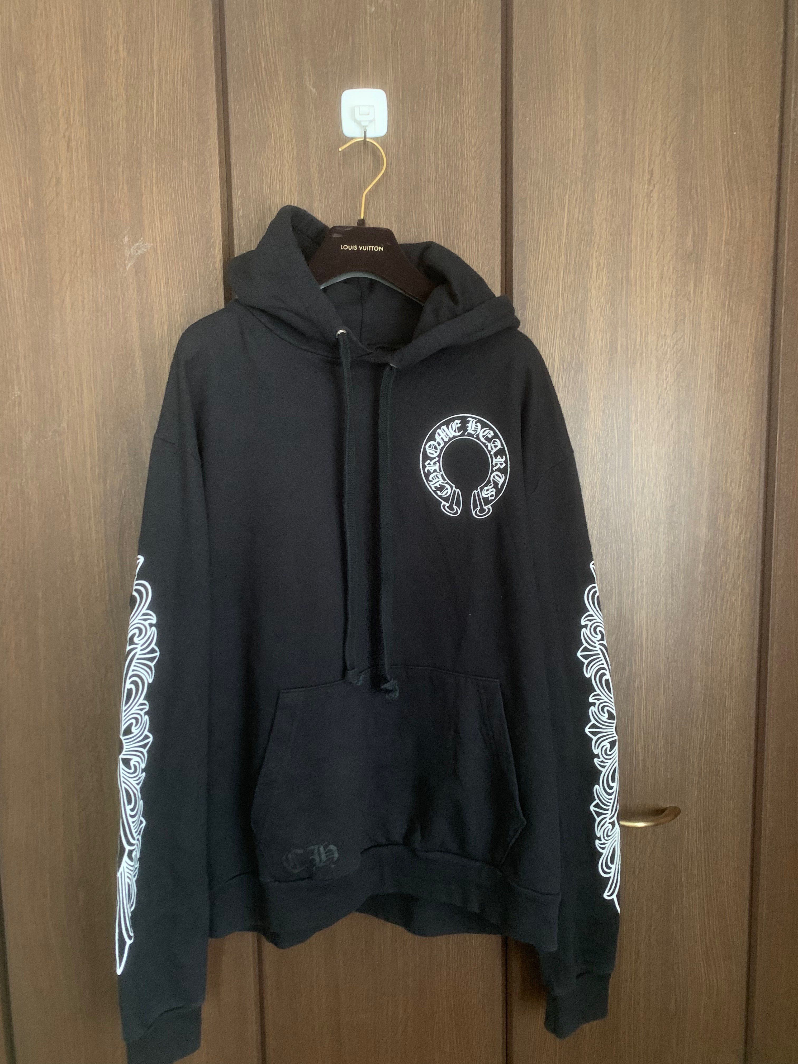 Chrome Hearts Horse Shoe Floral Pullover Hoodie "Black"