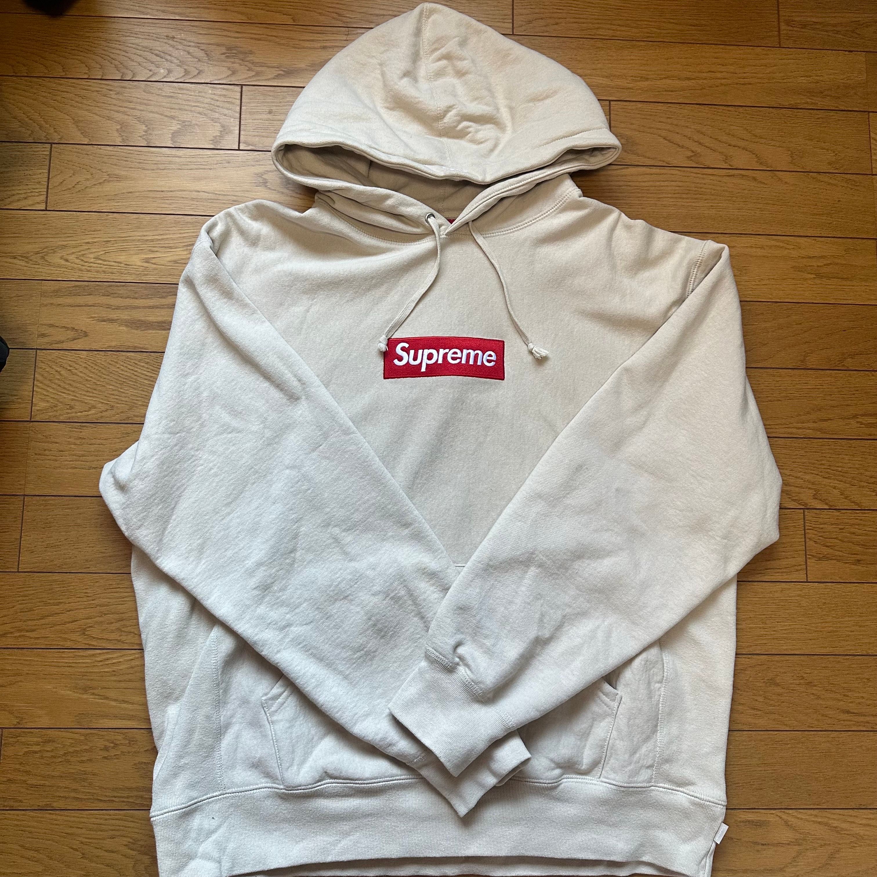 Supreme Box Logo Hooded Sweatshirt "Stone" (24FW)