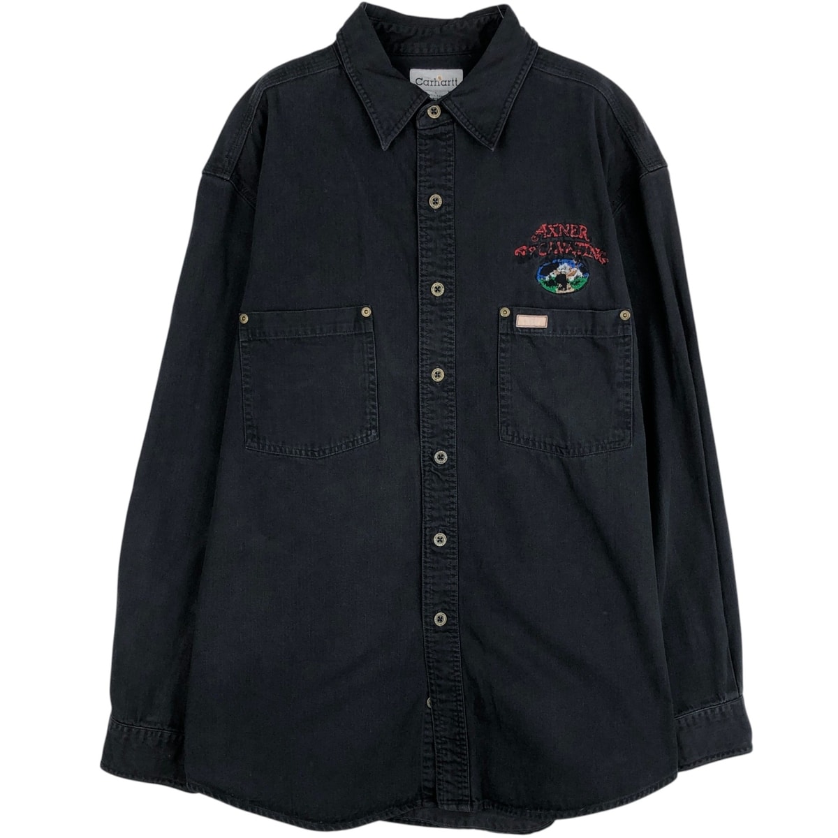 古着 カーハート Carhartt AXNER EXCAVATING アドバタイジング 長袖 ワークシャツ メンズL相当/eaa643489