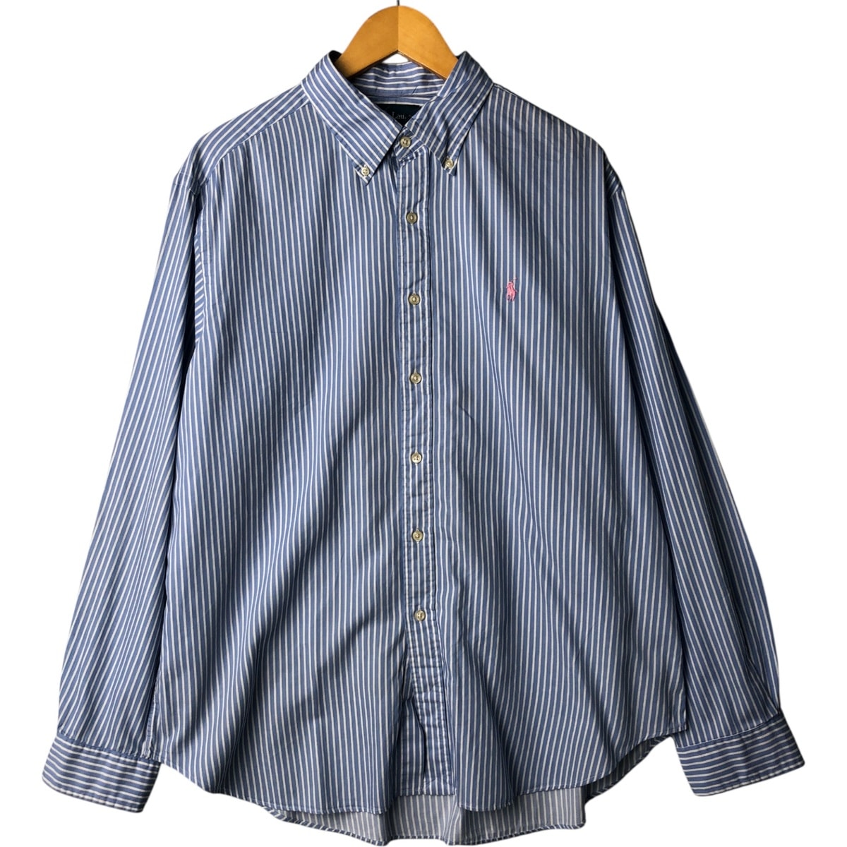 古着 ラルフローレン Ralph Lauren CLASSIC FIT 長袖 ボタンダウンストライプシャツ メンズXL相当/eaa568445