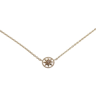 ディオール Dior ローズデヴァン JRDV95137 ネックレス K18イエローゴールド ダイヤモンド ゴールド レディース メンズ【中古】【Aランク】