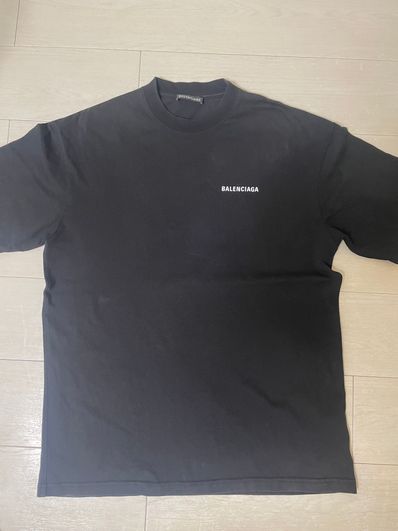 BALENCIAGA MENS Logo T-shirt Medium Fit "Black"