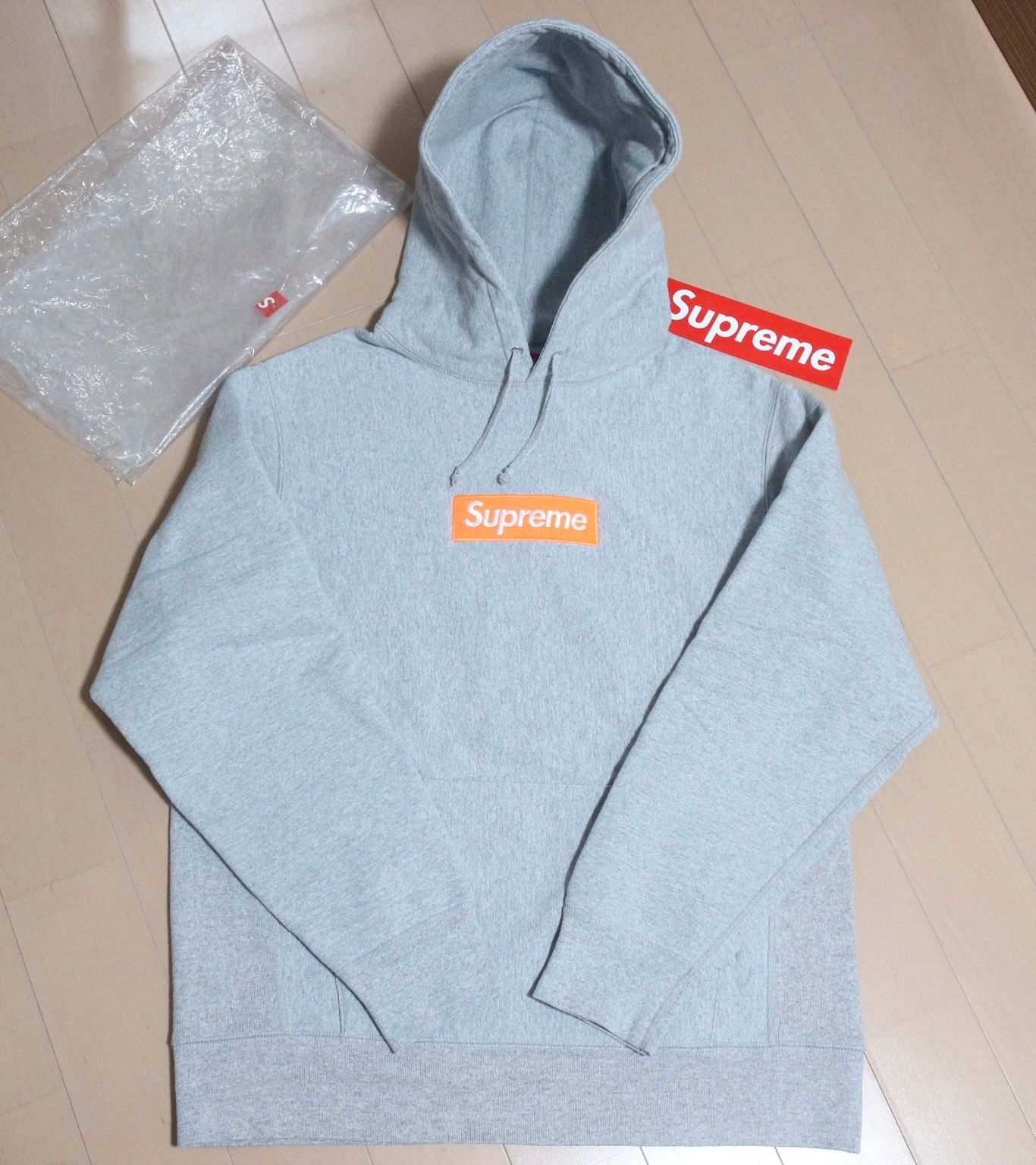 Supreme Box Logo Hooded Sweatshirt "Hether Grey" (17FW)