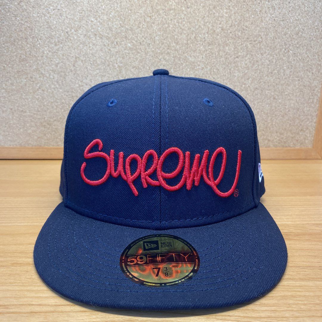 Supreme Handstyle New Era "Navy"
