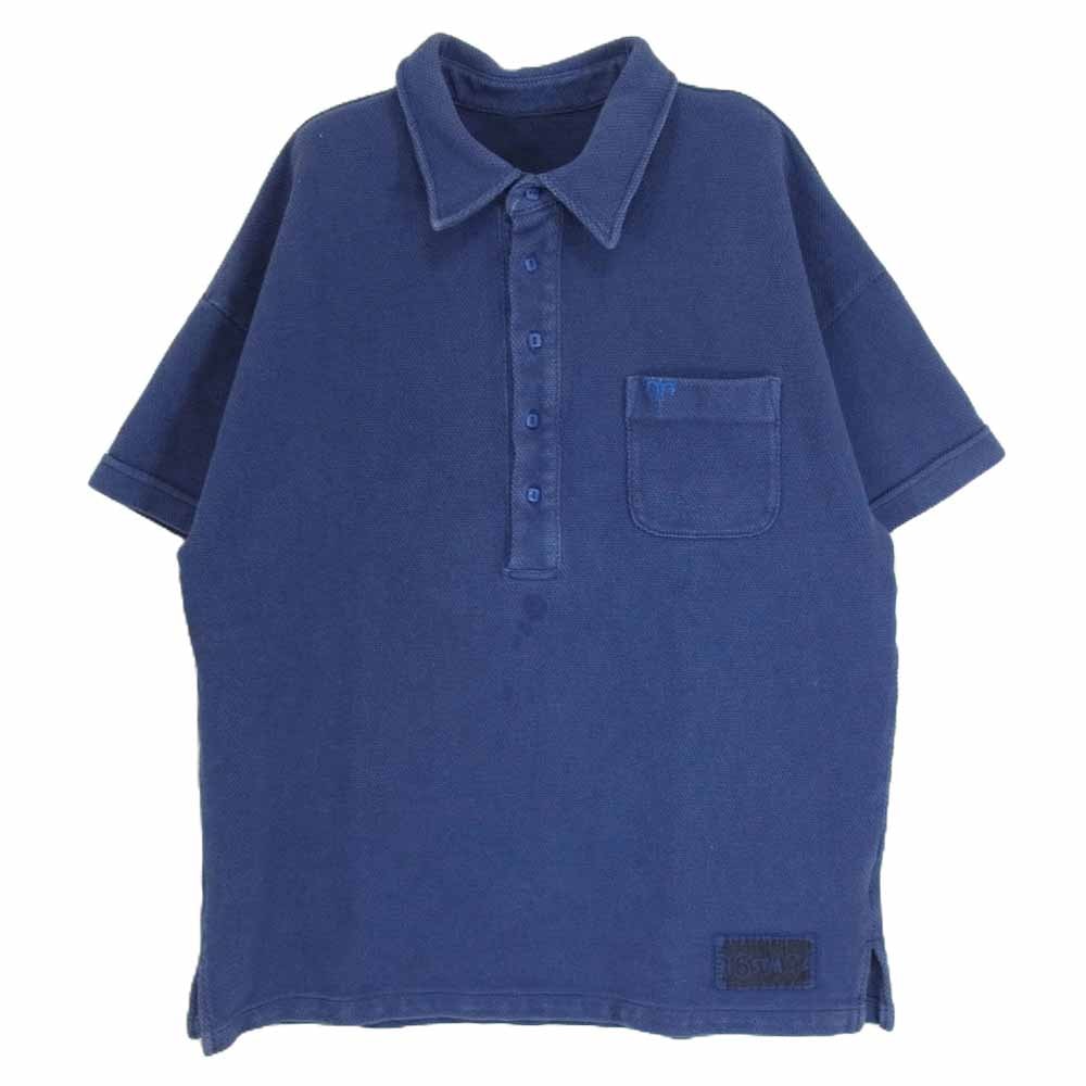 TENDERLOIN テンダーロイン ポロシャツ MOSS STITCH POLO 半袖 ポロ シャツ ブルー系 M【中古】