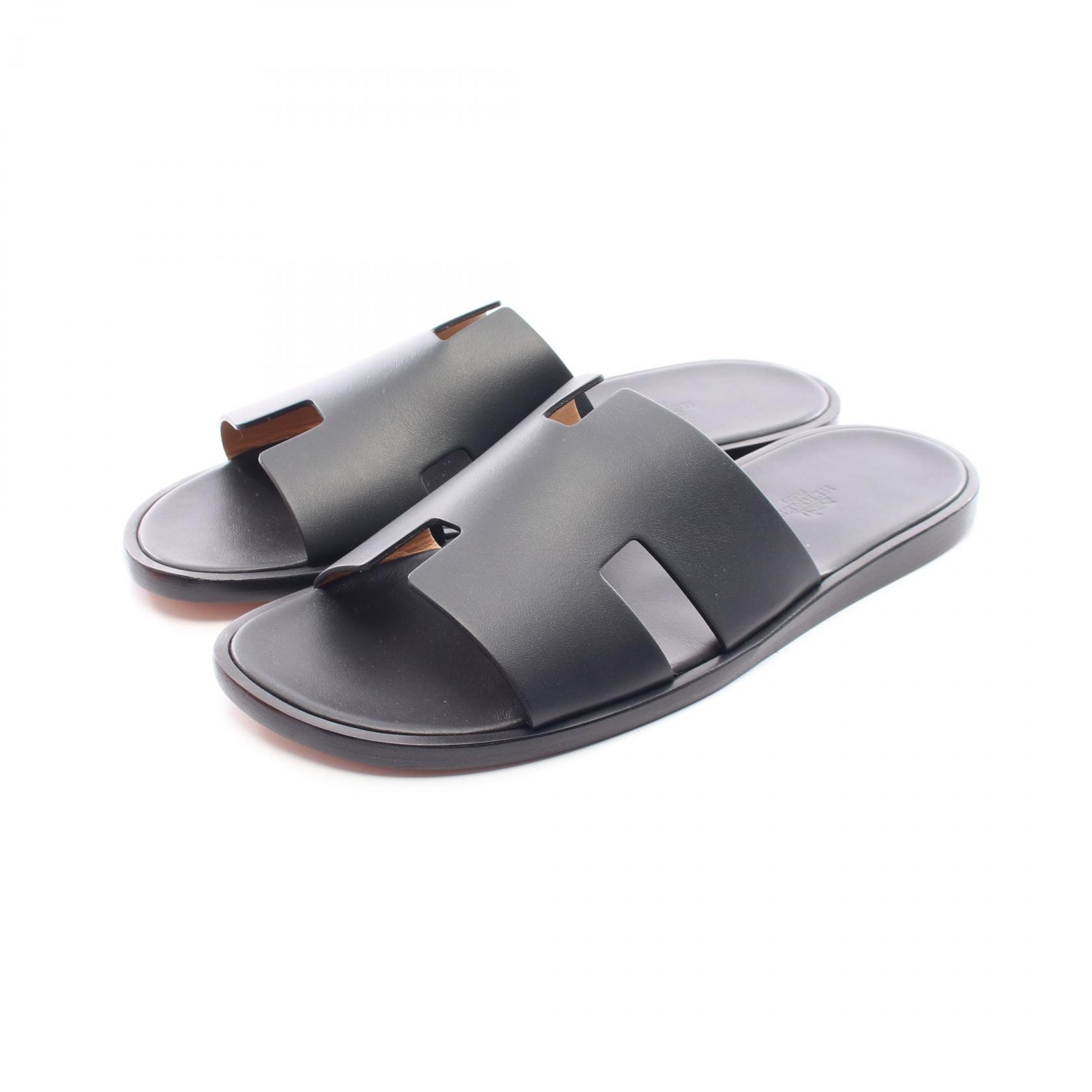 エルメス HERMES イズミール サンダル 靴 レザー メンズ ブラック系 【中古】