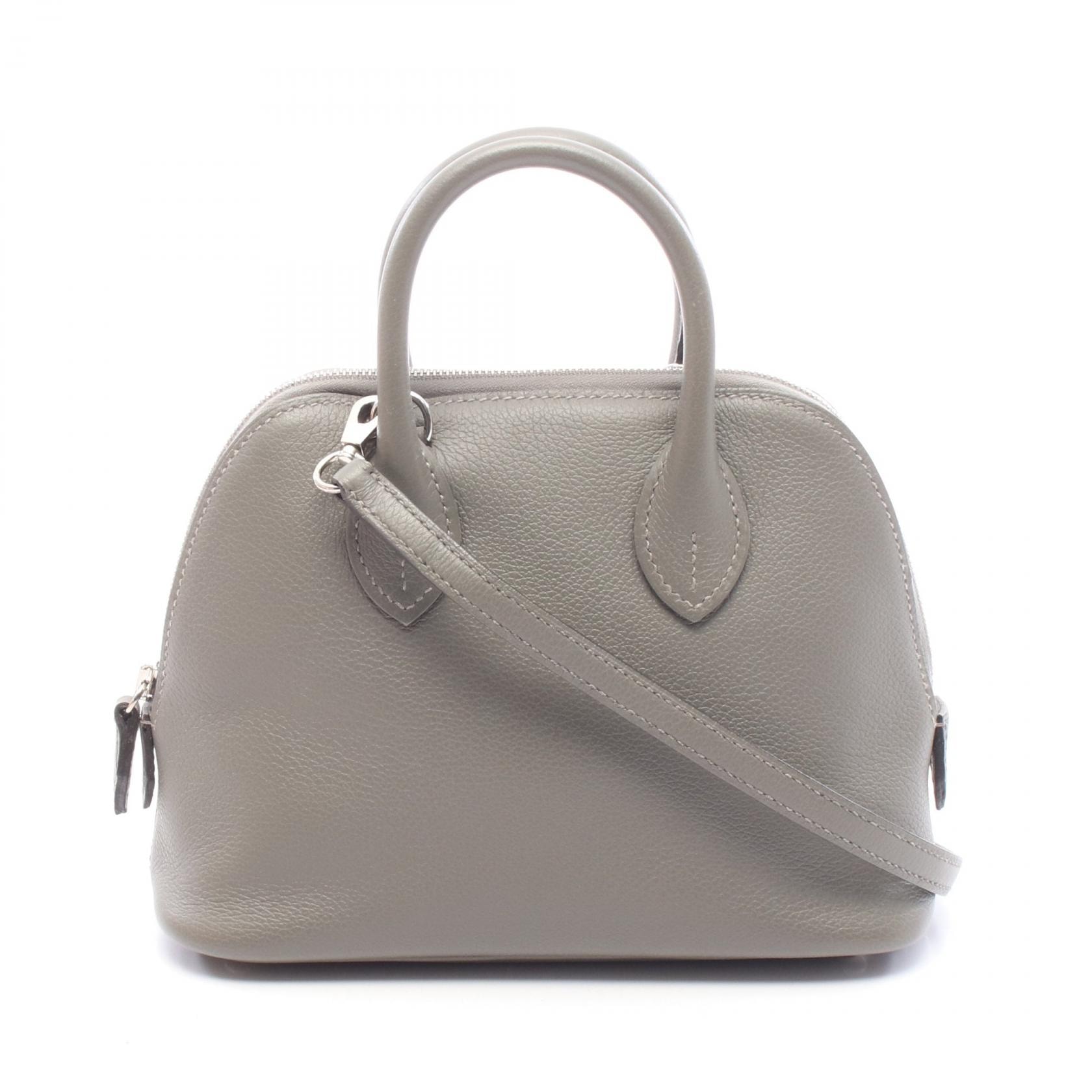 エルメス HERMES ボリード1923 ミニ 2WAY ハンドバッグ バッグ レザー エバーカラー エバーカラー グリメイヤー U刻印(2022年製造) レディース グレー系 【中古】