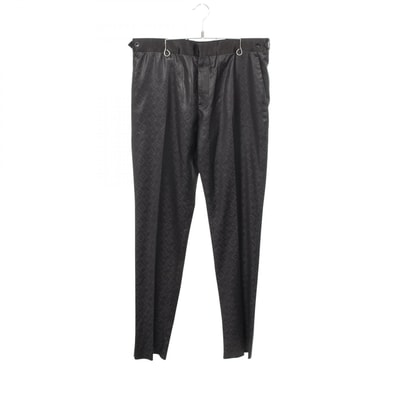 ルイ・ヴィトン LOUIS VUITTON モノグラムフラワー パンツ 衣料品 ボトムス ウール シルク メンズ ブラック系 RM222F IQ7 HNFP3W 【中古】