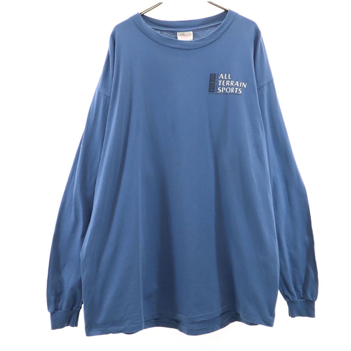 ONEITA オニータ 90s USA製 オールド 長袖 Tシャツ XL ブルー系 POWER-T シングルステッチ ロンT