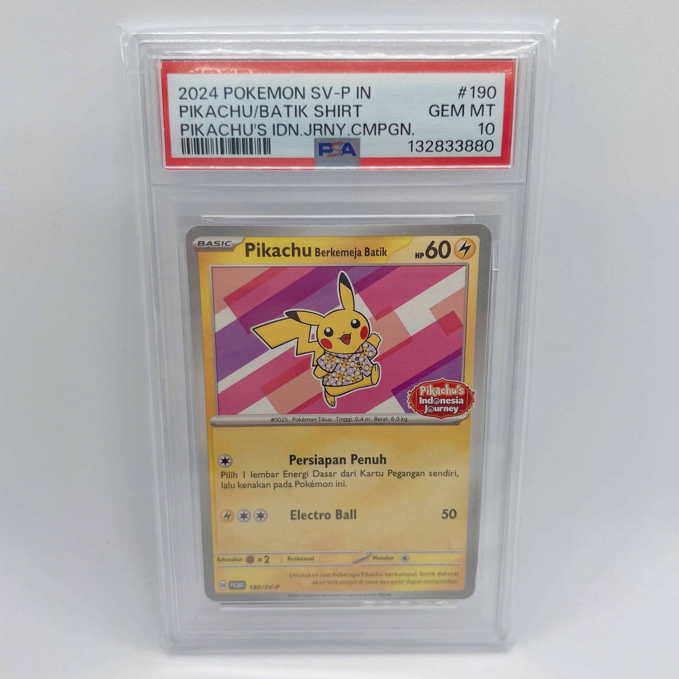 PSA10】バティックシャツを着たピカチュウ (フラワーピカチュウ柄) P