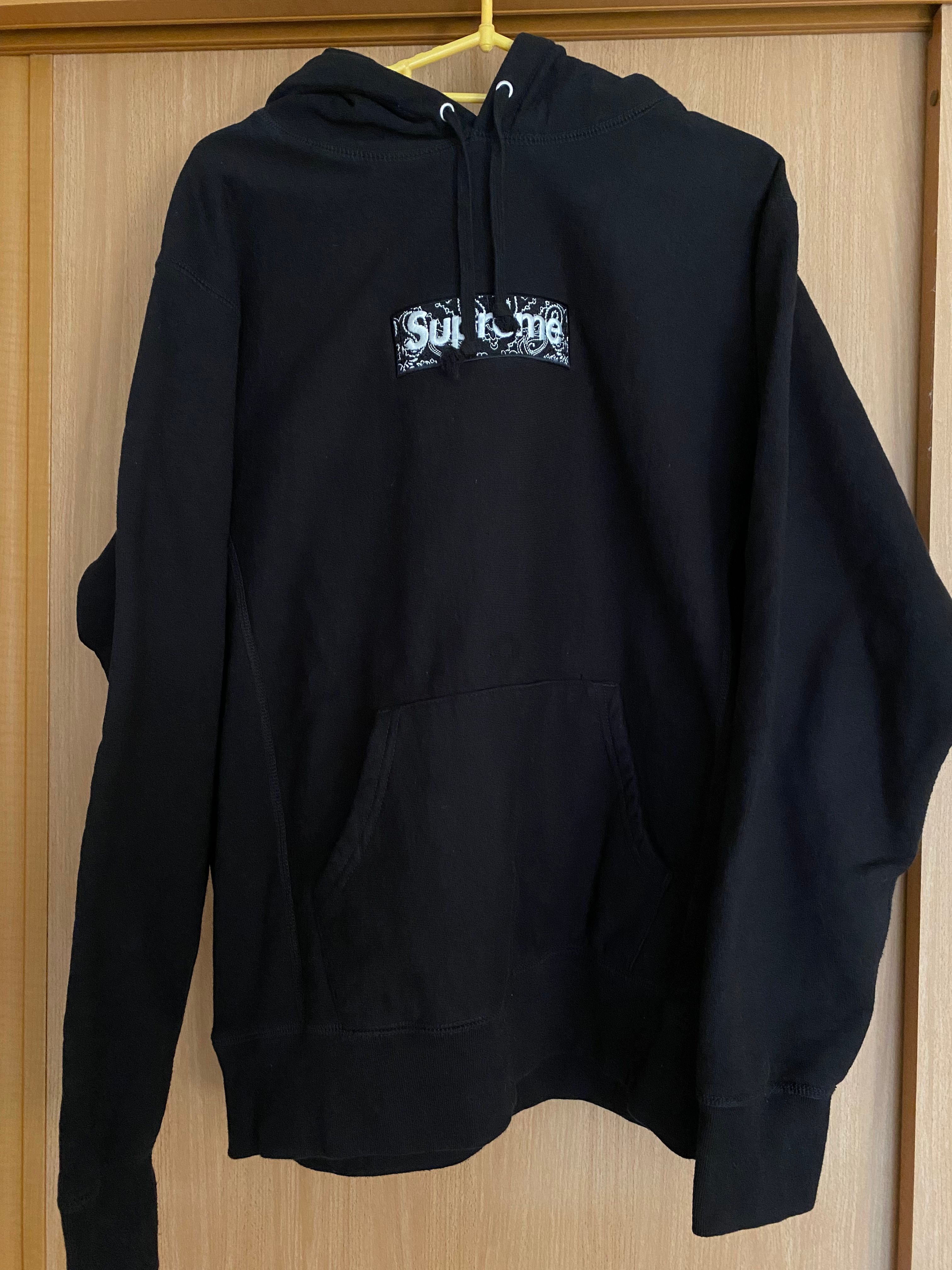 Supreme Bandana Box Logo Hooded Sweatshirt "Black"