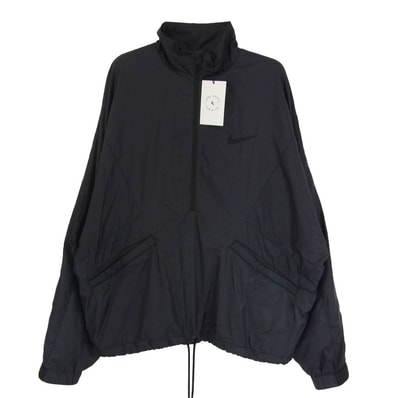 NIKE ナイキ ジャケット 18AW AR0643-010 FEAR OF GOD M NRG Ti LS HZ JKT フィアオブゴッド ハーフジップ プルオーバー ジャケット ブラック系 M【美品】【中古】