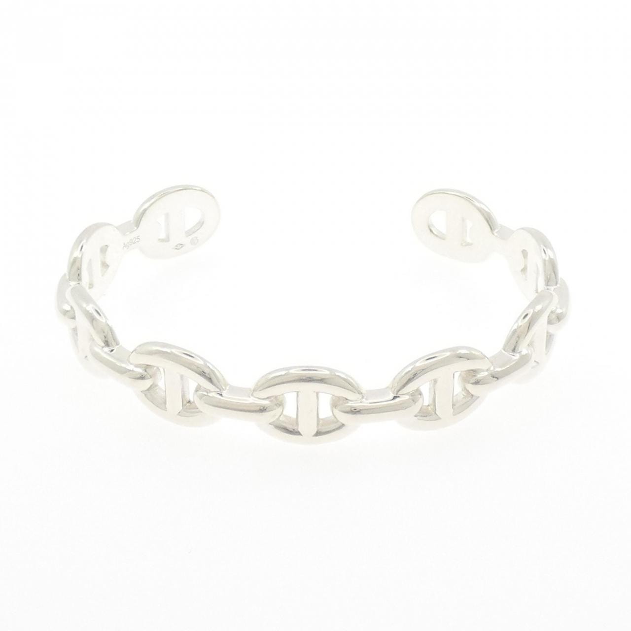 Hermes Chaine D'ancre Enchaine Bracelet Bangle "Silver"