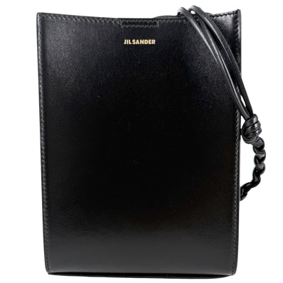 JIL SANDER ジルサンダー ショルダーバッグ タングル スモール ショルダーポーチ ポシェット 肩掛け 斜め掛け J07WG0001 TANGLE SMALL ブラック 黒 ゴールド金具 レディース【中古品】