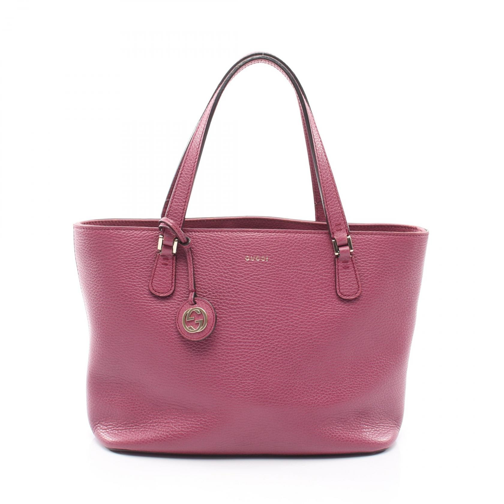 グッチ GUCCI インターロッキングG トートバッグ バッグ レザー レディース ピンク系 388561 【中古】