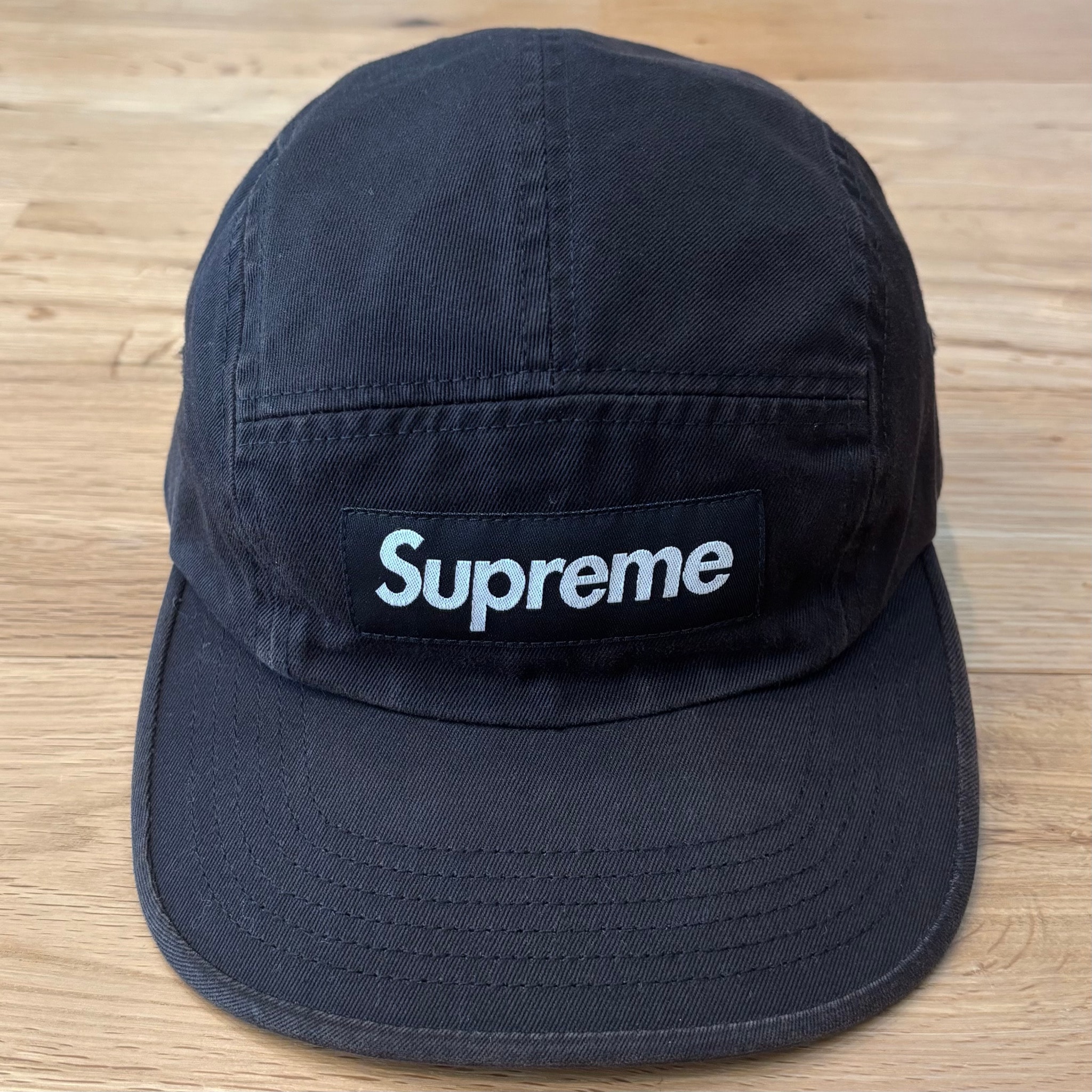 Supreme Washed Chino Twill Camp Cap (26SS) "Black"