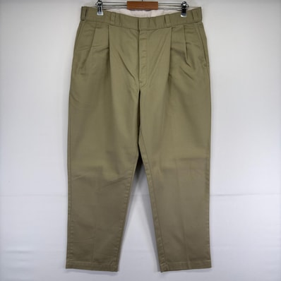 古着 80's/80年代 ディッキーズ Dickies USA製 パンツ チノパン スラックス 2タック ワークパンツ w38 L30 ベージュ メンズ