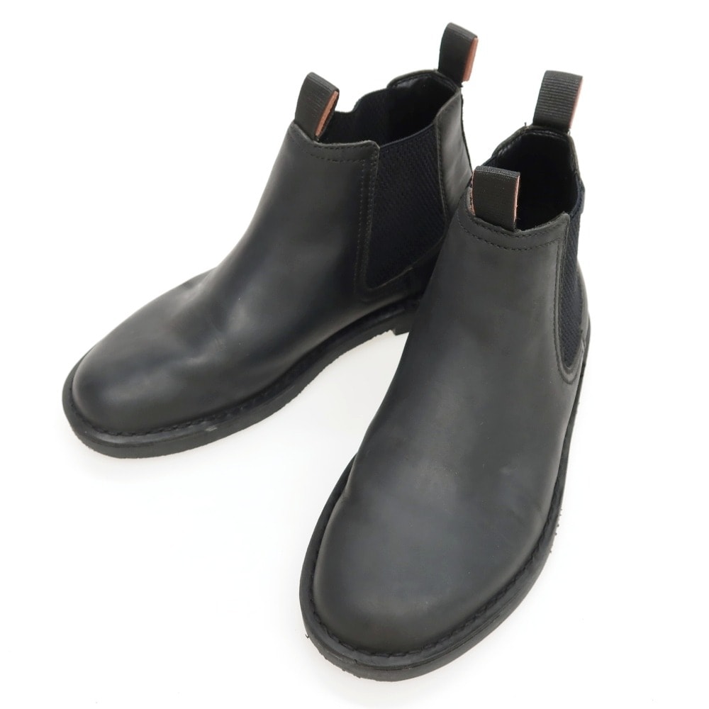 【中古】クラークス Clarks Shepton Easyレザー ブーツ ブラック【サイズUK7 1/2】【メンズ】