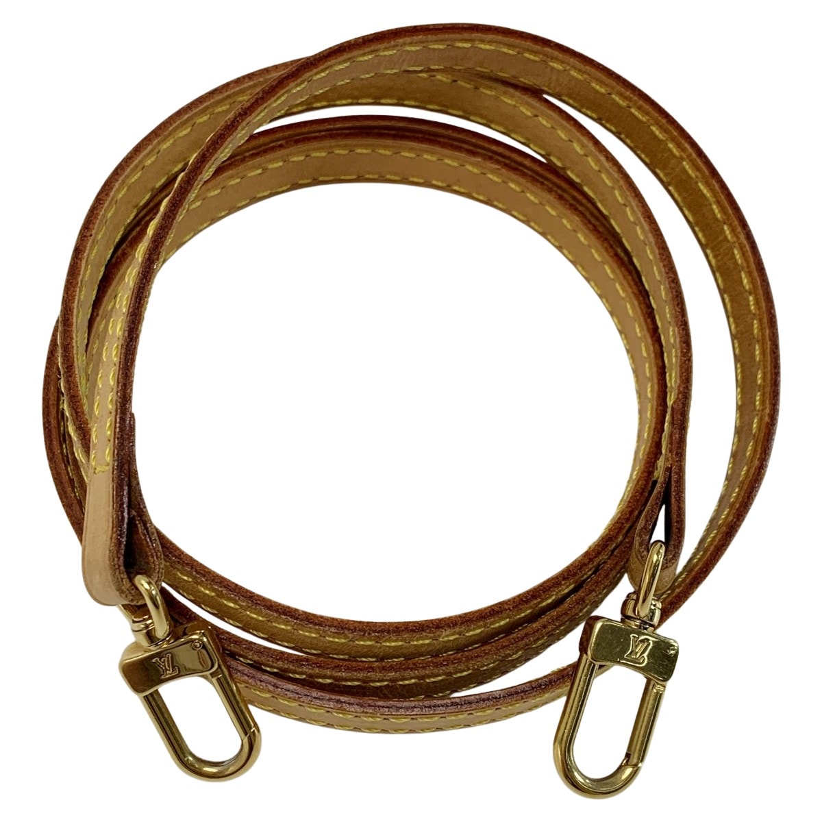 ☆☆LOUIS VUITTON ルイヴィトン ヌメ革 レザー ベージュ 115cm ショルダーストラップ  バッグ用アクセサリー ゴールド金具