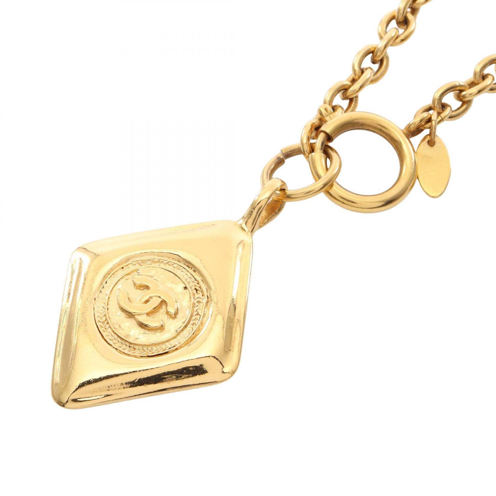 シャネル CHANEL ココマーク ネックレス ジュエリー GP(ゴールドメッキ) レディース ゴールド系 【中古】