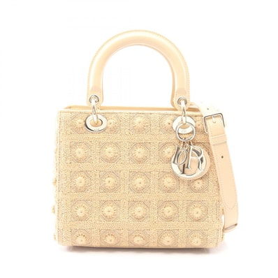 ディオール Dior LADY DIOR レディディオール 2WAY ハンドバッグ バッグ キャンバス レザー レディース ベージュ系 M0565OIEF.M925 【中古】