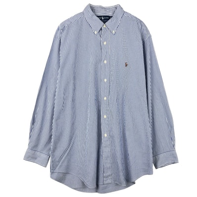 古着 ラルフローレン Ralph Lauren YARMOUTH 長袖 ボタンダウンストライプシャツ メンズXL相当/eaa666395