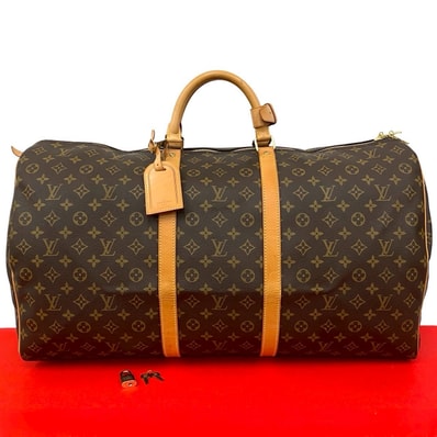 LOUIS VUITTON ルイヴィトン キーポル 60 モノグラム レザー PVC ボストンバッグ ブラウン
95760
