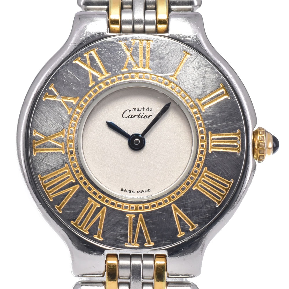 カルティエ CARTIER W10051F4 マスト21 SM アイボリー クォーツ レディース 内箱・保証書付き 腕時計 N#148825
