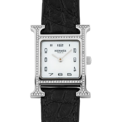 HERMES エルメス Hウォッチ HH1.235 ダイヤベゼル【中古】