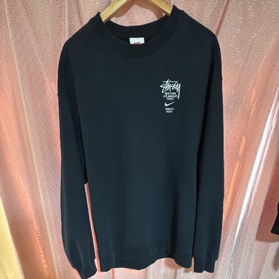 Nike x Stussy International Crewneck Sweatshirt (US Size) "Black" DC4198-010