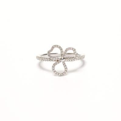 ティファニー TIFFANY&Co. ペーパーフラワー Pt950 プラチナ ダイヤモンド #12 リング・指輪【中古】