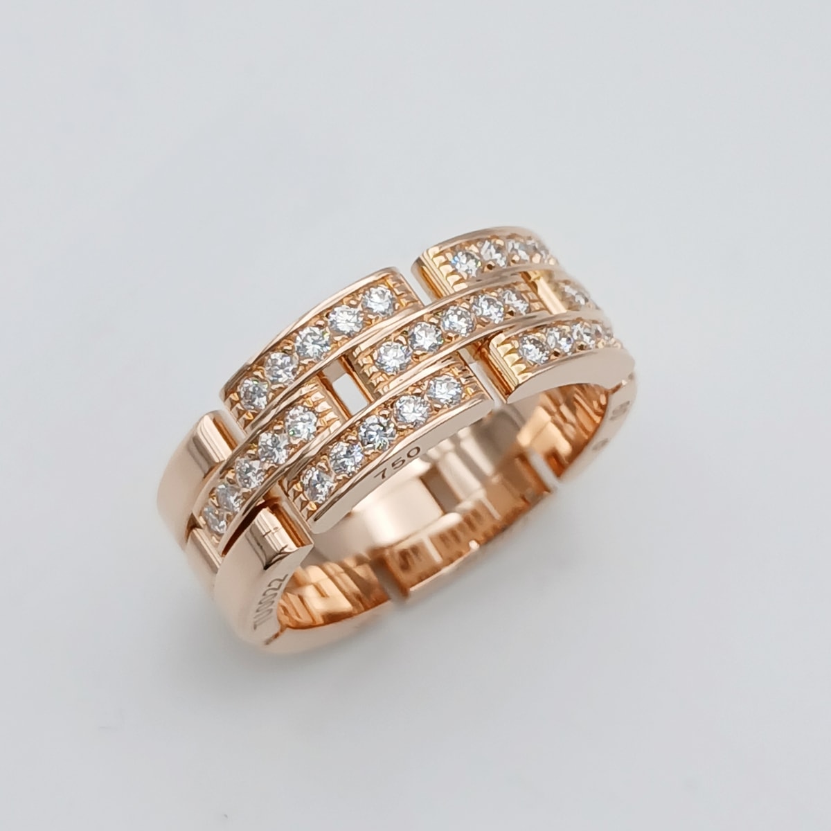 CARTIER カルティエ マイヨンパンテール 3連ハーフパヴェ 750 60 リング・指輪 B4095300 K18ゴールド ゴールド レディース【中古】