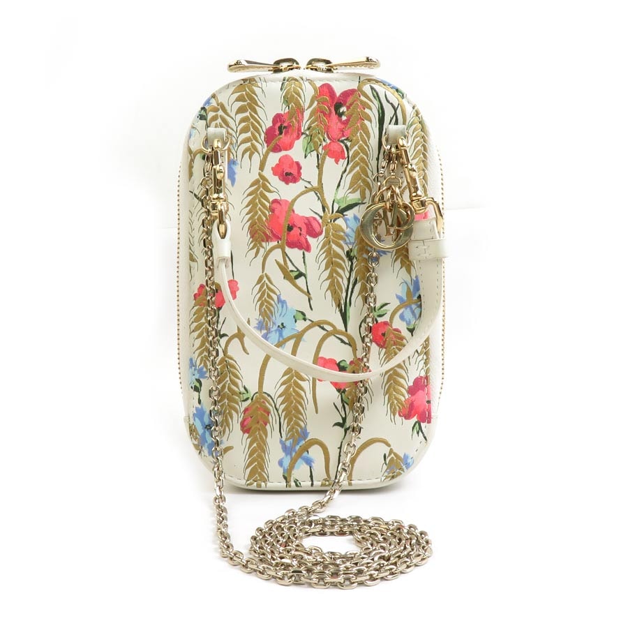 クリスチャンディオール Christian Dior スマートフォンケース フォンホルダー フォンポーチ レザー マルチカラー レディース【中古】 r10381a