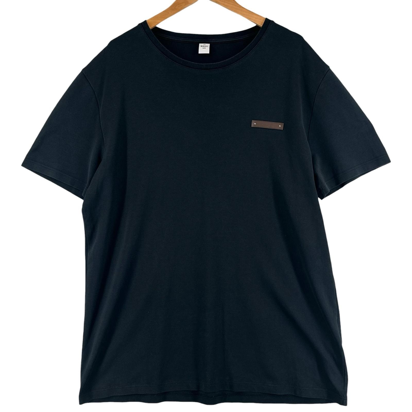 美品 ベルルッティ 半袖Tシャツ ダークネイビー メンズ XL