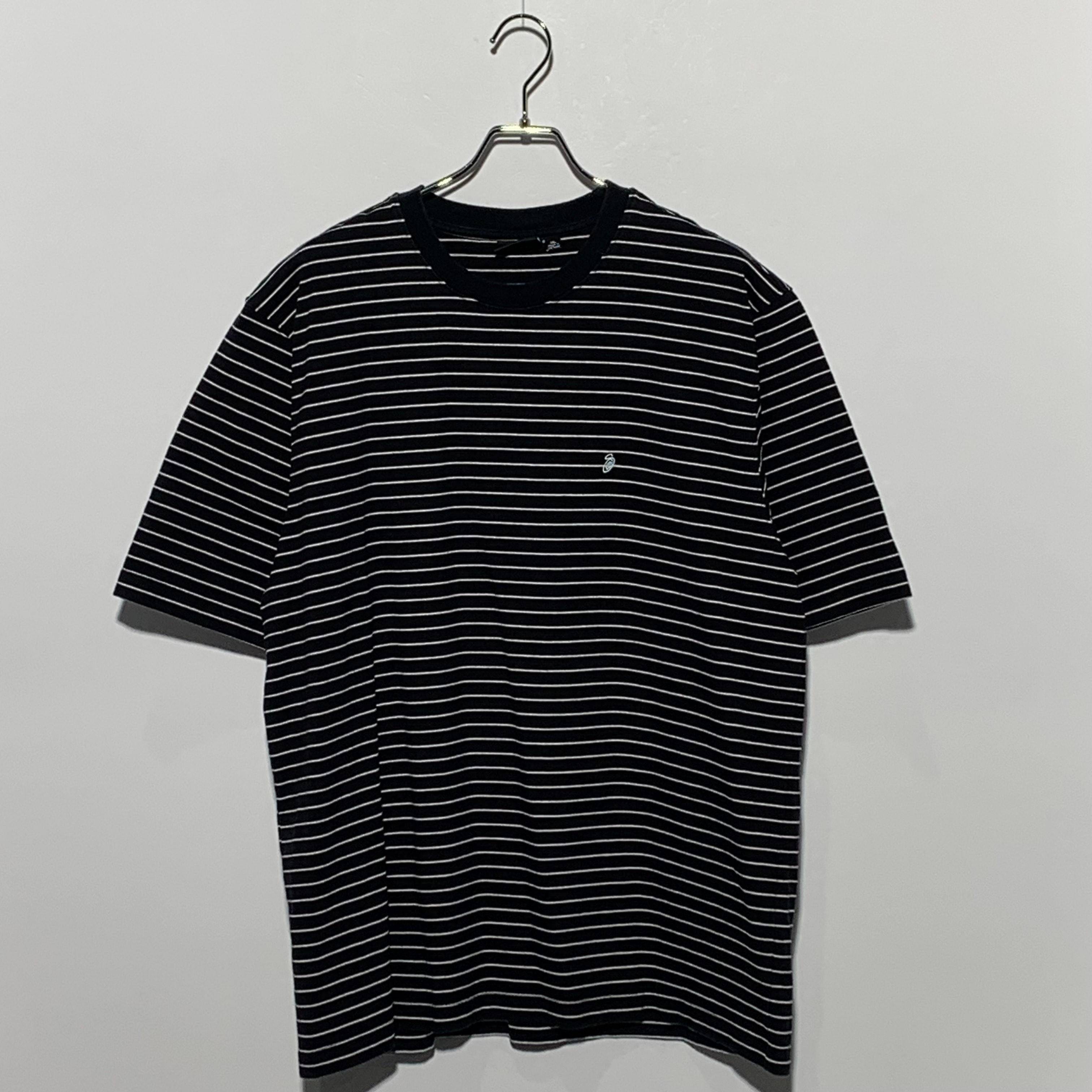 Stussy Pin Striped SS Crew "Black"